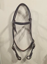 BRAND NEW Extra Heavy Harness Leather 4 Buckle Browband Headstall 