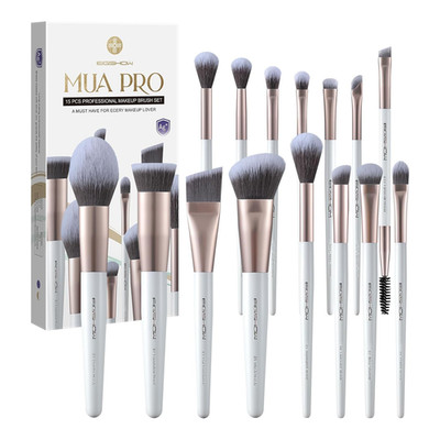 EIGSHOW Make-Up Pinselset,15-Teilig MUA PRO Serie Profi Pinsel Mit Silberionen-B