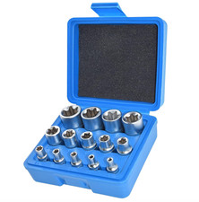 Juego 14 Vasos E-Torx Hembra E4-E24 1/4 3/8 1...