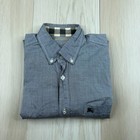 Burberry Brit Novacheck Long Sleeve Button Up Shirt Mens S Small Flip Cuff