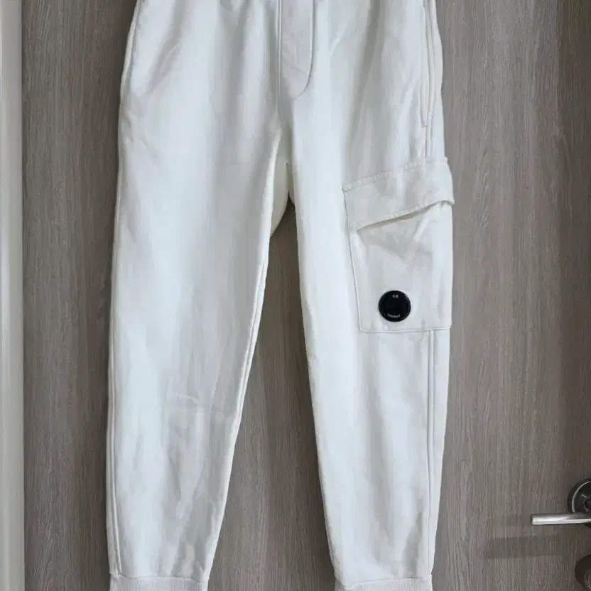 C.P. Company White Jogger Pants - Size M, Pre-Owned