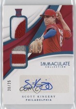 2018 Panini Immaculate Dual Relic Auto Red 20/25 Scott Kingery #148 1l8x