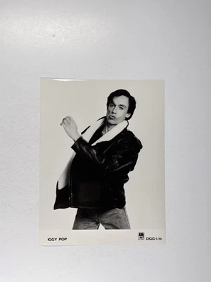Iggy Pop Photo Original Noir et Blanc A&M Records Press Promotion Auguste 1986 - Photo 1/4