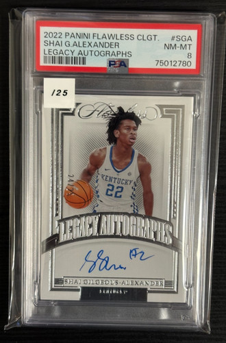 SHAI GILGEOUS ALEXANDER 2022 FLAWLESS COLLEGIATE LEGACY AUTO /25 PSA KENTUCKY