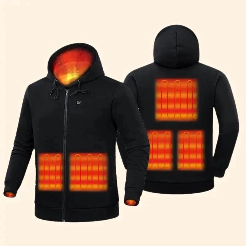 Heated Zip-Up Hoodie With Free Power Pack for Men and Women