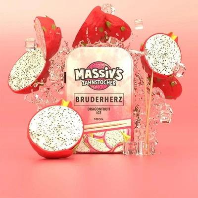 MASSIV´S Massiv's Zahnstocher - Zahnstocher mit Geschmack Dragonfruit Ice