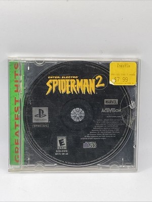 Spider-Man (Sony PlayStation 1, 2000)(No Booklet, Flawless Disk & Broken Case)