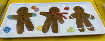 Hallmark Gingerbread Man Cookies Serving Tray