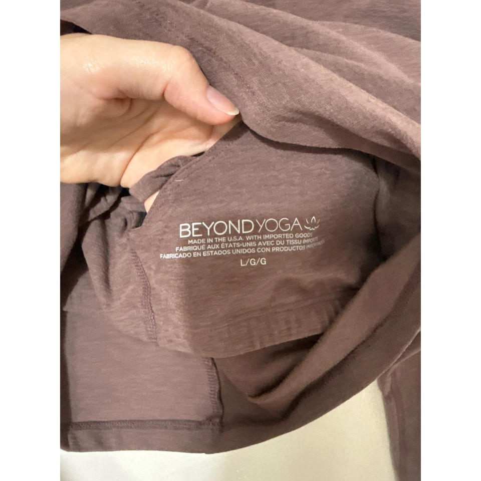 Suéter Recortado Beyond Yoga Spacedye Iluminar Marrón Trufa Brezo Grande Foto 3 de 4