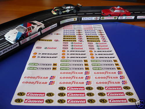 SLOTCAR Aufkleber-Bogen „History“ – DIN A4, 26 Sticker Für Rennbahn-Deko