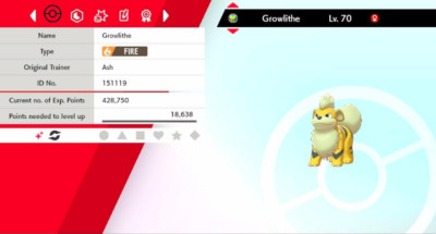 Pokemon Schwert & Schild Shiny Growlithe 6IV Max EVs