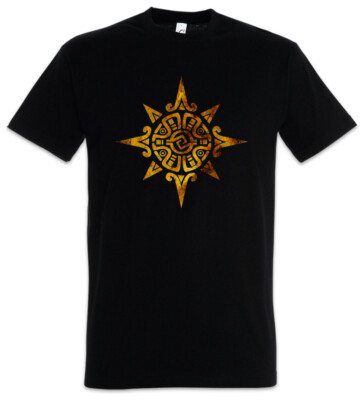 Aztec Power Herren T-Shirt Indianer Indian American Azteken Sign Zeichen Maya