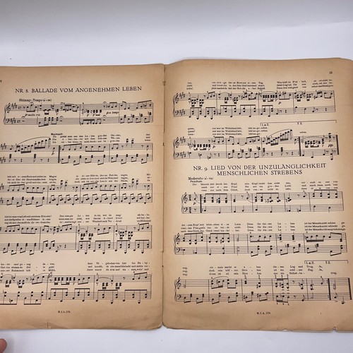 Sheet Music DIE DREIGROSCHENOPER Musik Fur Alle Kurt Weill Book Opera Antique - Foto 3 di 10