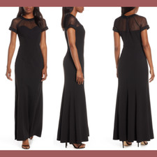 NWT Alex Evenings  size 14  Beaded Sweetheart Illusion Neck Trumpet Gown G441