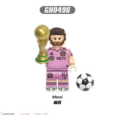 2 inch Custom Lionel Messi Minifigure in Inter Miami CF Uniform, New/Mint