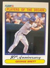 1990 Fleer #621 George Brett Kansas City Royals Players of the Decade
