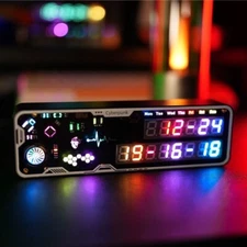 Cyberpunk RGB Nixie Tube Clock LED Clock Support Day Timing / Countdown #WD6