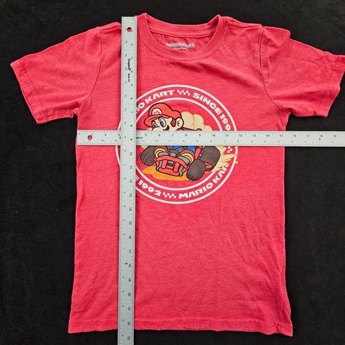 Mario Kart Since 1992 Red Short Sleeve Cotton Blend T-Shirt Youth 12 - Picture 6 of 8