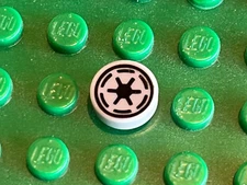 LEGO STAR WARS Light Bluish Gray tile ref 98138pb020 / Set 75038 75135 75076