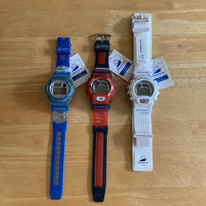 CASIO G-Shock FIFA World Cup France 98 Limited Watch Set of 3 Tricolor