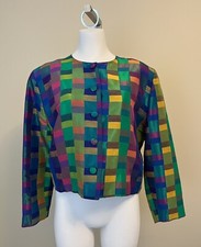 Vintage Galeries Lafayette Patchwork Lined Blazer Jacket Size 42