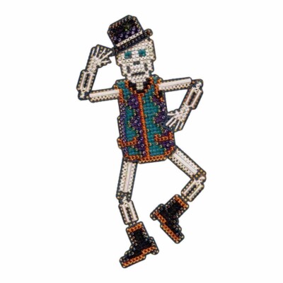 Mr Bones Halloween Bead Ornament Kit Mill Hill 2009 Autumn Harvest