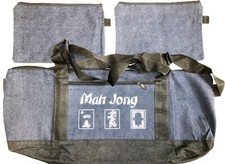 Mahjong Mah jong Denim Empty Carry Bag + Two ...