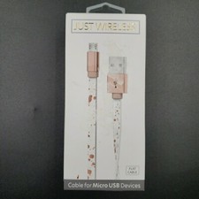 Flat Micro USB Phone Charger Cable Data Sync ...