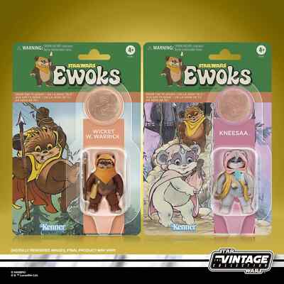 Hasbro STAR WARS Vintage Collection Ewoks  Wicket W. Warrick & Kneesaa Neu & OVP