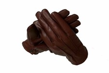Leather Sheepskin Gloves (Burgundy)