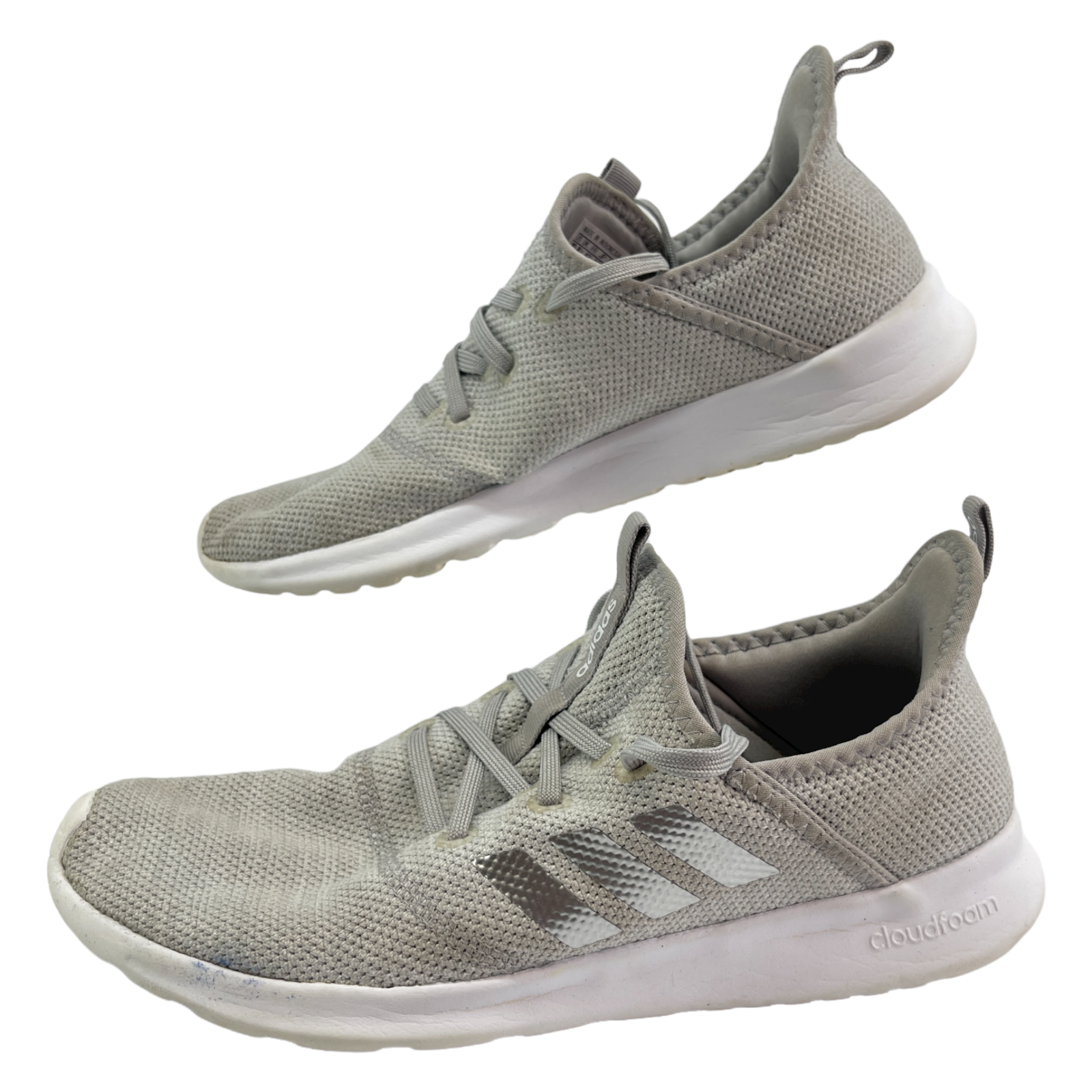 Size 10 - adidas Cloudfoam Pure Grey Matte Silver W for sale 