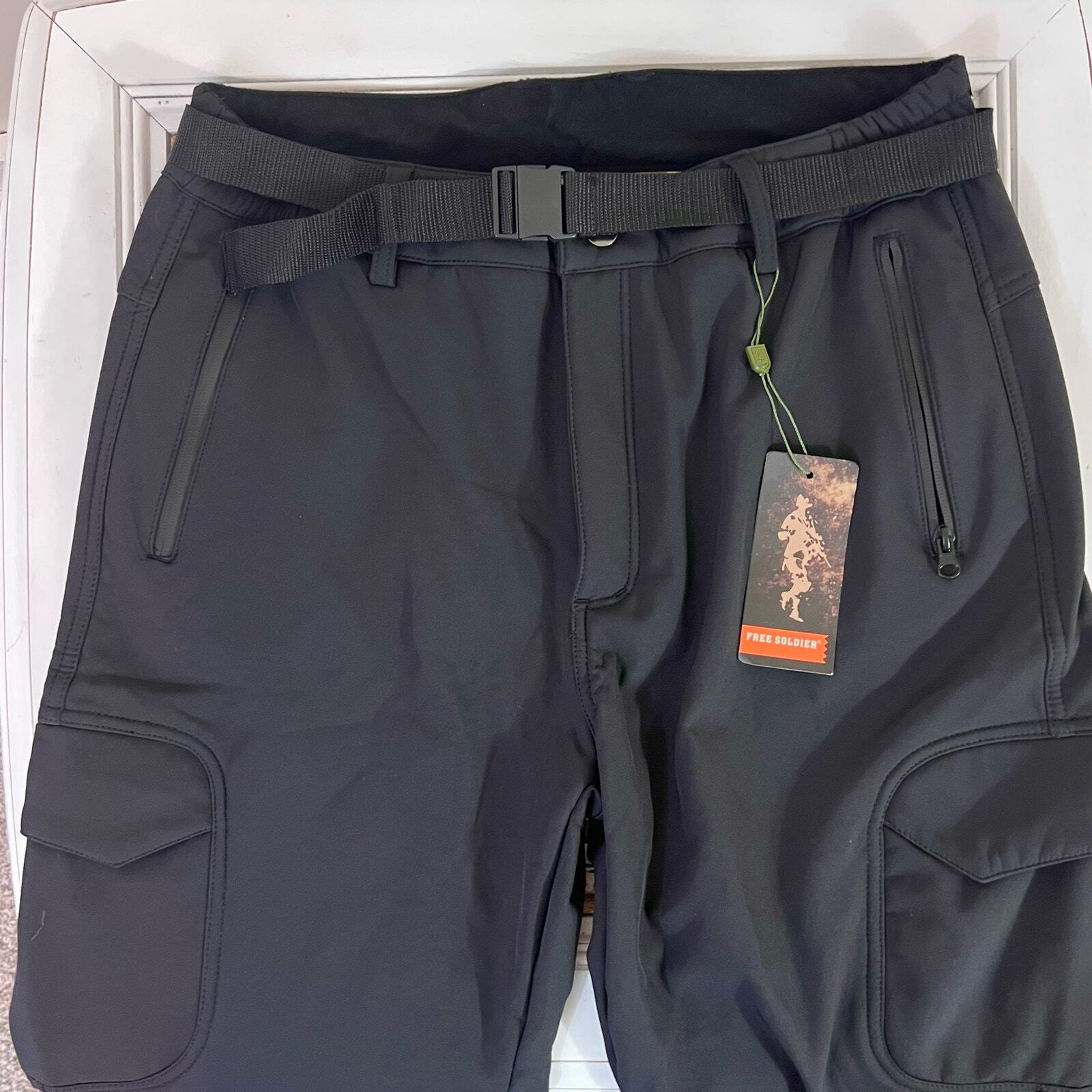 Free Soldier mens sz. 34/34Softshell fleece lined cargo snow hiking Pants 121B