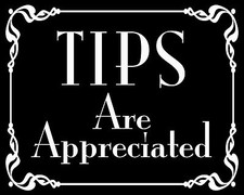 Tips Are Appreciated Tip Jar Car Decal Sticker Weatherproof 10cm F3076