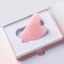 UK Natural Gua Sha Board Rose Quartz Face Massager Natural Jade Facial Scraper