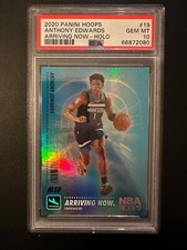 2020 Panini Hoops Anthony Edwards Rookie RC Arriving Now Holo #19 PSA 10