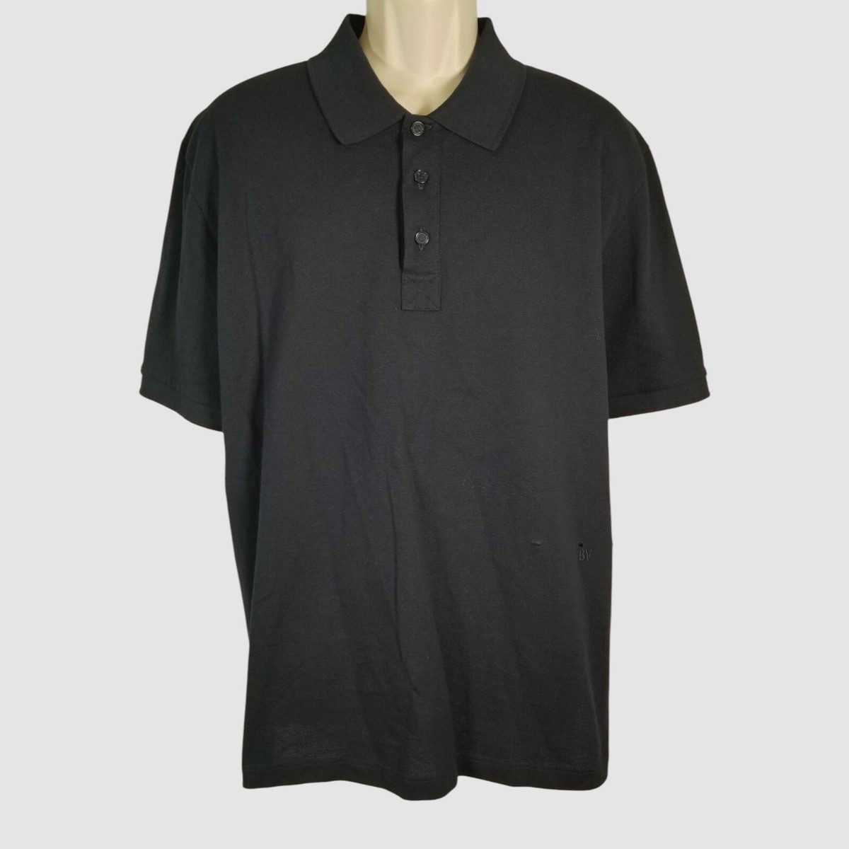 ■BOTTEGA VENETA■ New Cotton Pique Short Sleeve Polo Shirt Bottega Veneta Men Blue Short-Sleeve Cotton Pique Polo Shirt
