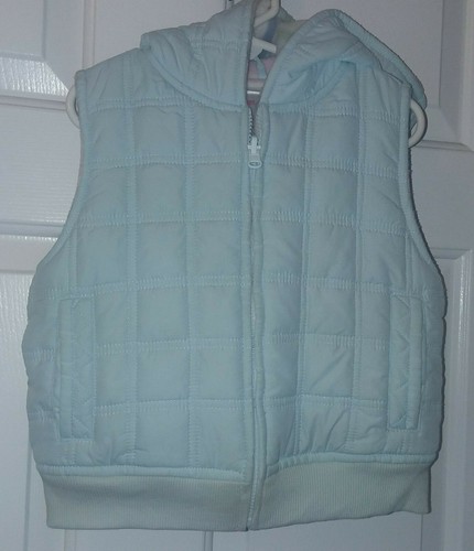 Gymboree puffer vest, reversible, mint 