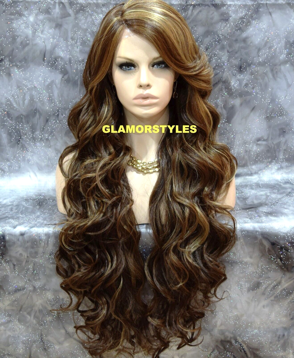 JACKIE|LONG GOLD MOCHA BLEND OMBRÉ LACE FRONT WIG Amazon.com : Ombre Lace Front Wig Human Hair Light Yaki  main image 4