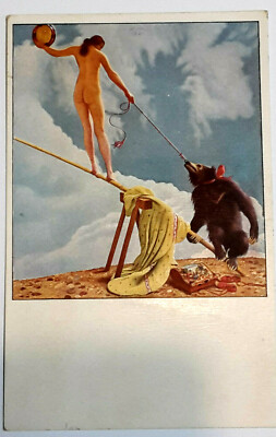  Artist postcard Prof. Rich. Müller on the swing sample sheet Markert & Son Dresden