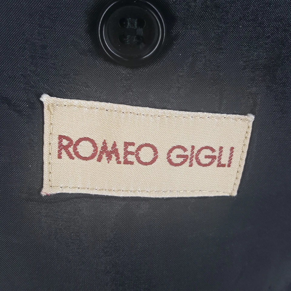 Blazer/abrigo deportivo gris ROMEO GIGLI 3 Btn ventilaciones laterales 4 estaciones lana 40 regular  Foto 2 de 4