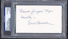 . Ernie Harwell Detroit Tigers Signed Autographed 3”x 5” Cut PSA/DNA Authentic