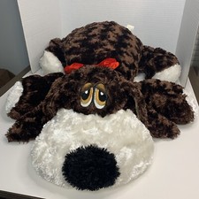 Dan Dee Collector's Choice Stuffed Animal Brown/White, Red Bow Valentine's Day