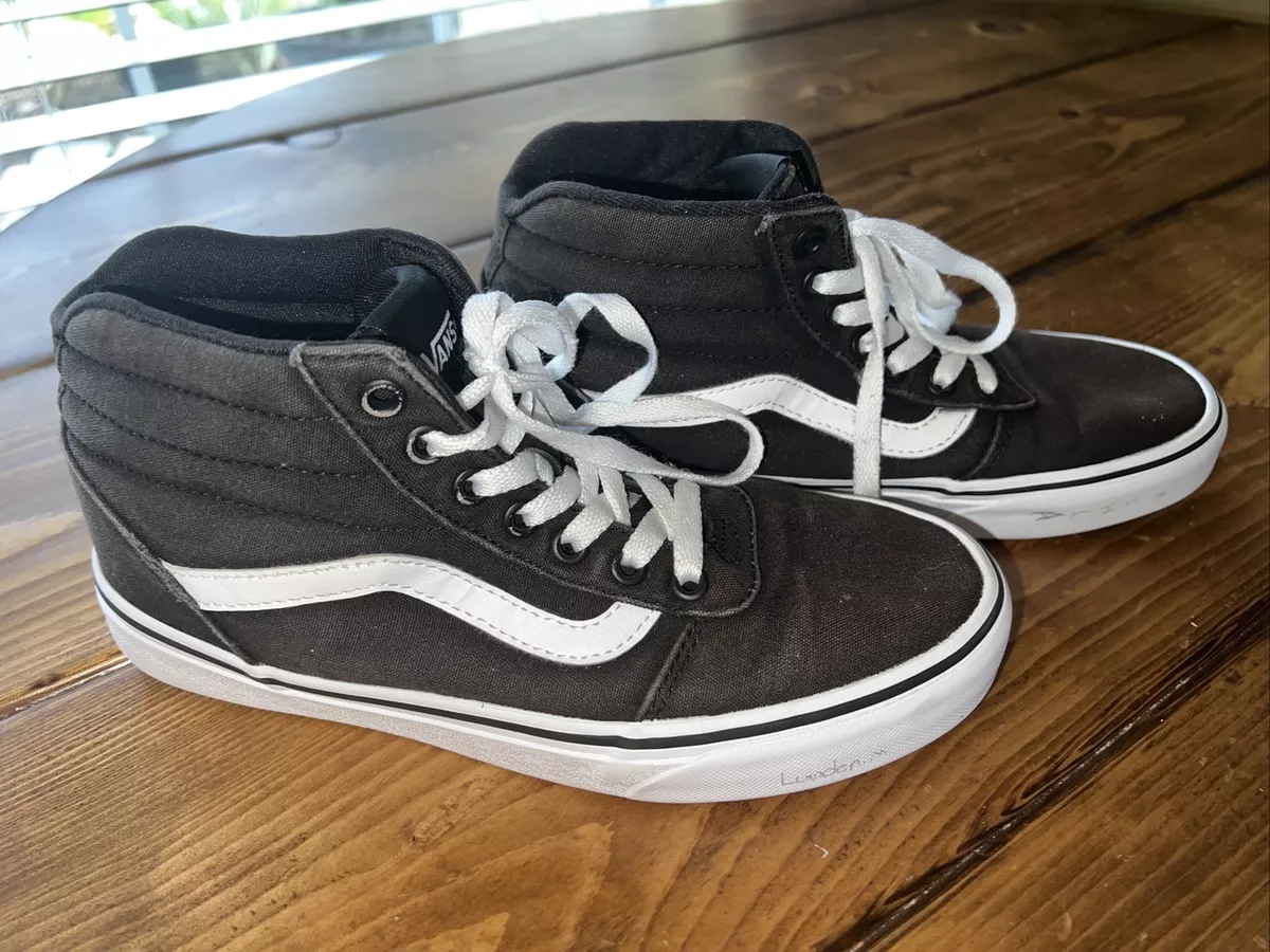 Old Skool Sk8 Hi High Top Black White Shoes Lace Up Women&#039;s Size US 7.5 |