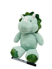 Kelly Baby Green Dinosaur Soft Stuffed Animal Rattles  Crinkles Kellytoy 12"