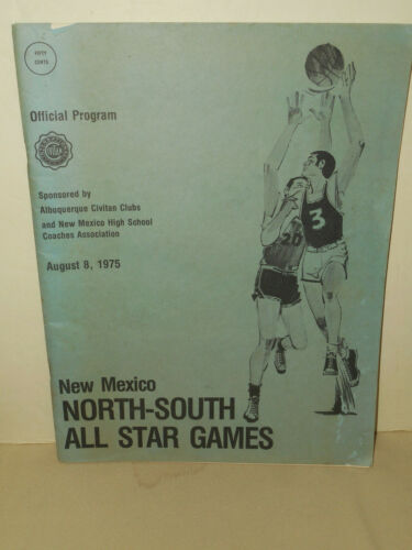 NEW MEXICO North South All Star Games 8/8/75 High School BASKETBALL Program - Picture 1 of 12