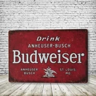 Budweiser Beer Vintage Style Tin Metal Bar Sign Poster Man Cave Collectible New