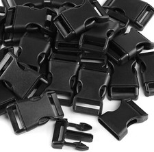 50 PCS 5/8" Black Plastic Side Release Buckle for Paracord Bracelets NEW
