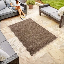 Koeckritz Standard Arbor Brown  Sugar Indoor/Outdoor Turf Rug for Patios & Decks