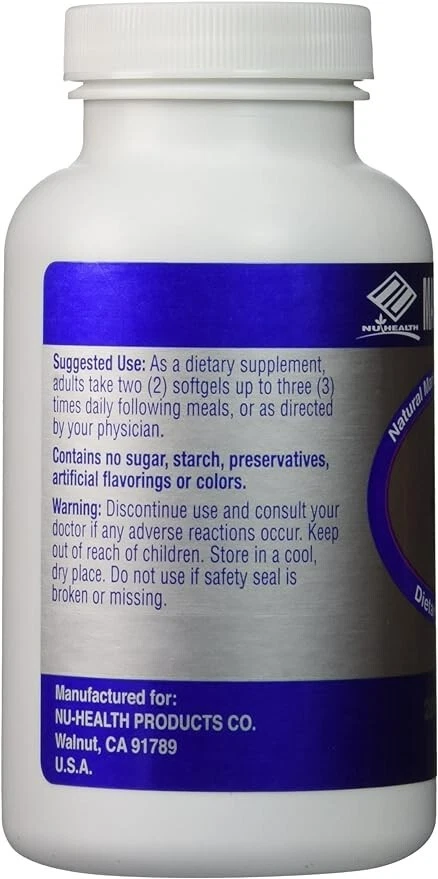 Lípido marino NU-11 (200 cápsulas blandas) Omega 3 lecitina vitamina E aceite de ajo OPC Foto 3 de 3