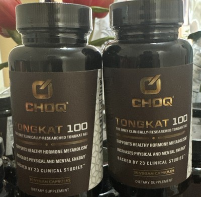 CHOQ Tongkat 100 Healthy Hormone Metabolism - 30 Caps -two Pack- Exp. 08/27